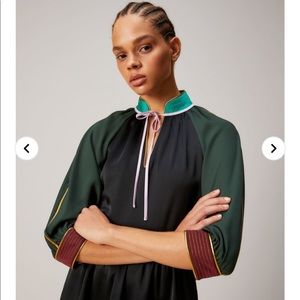 Tory Burch Tie Neck Trapunto Dress